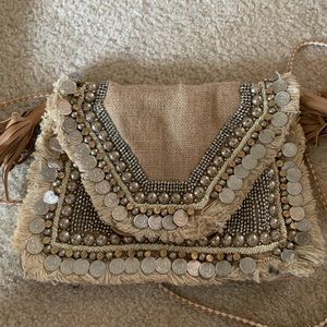 Sashi Burlap coin purse